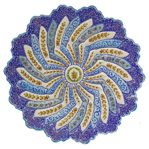 بشقاب میناکاری مدل اسلیمی کد B30
