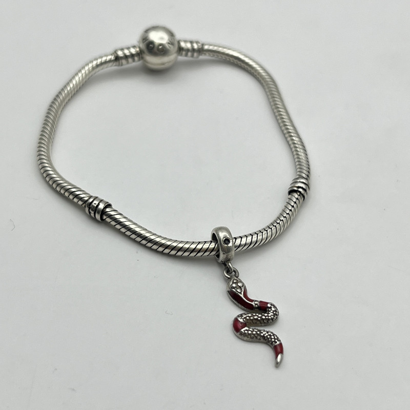 آویز گردنبند نقره زنانه پاندورا مدل Snake pendant charm 65378