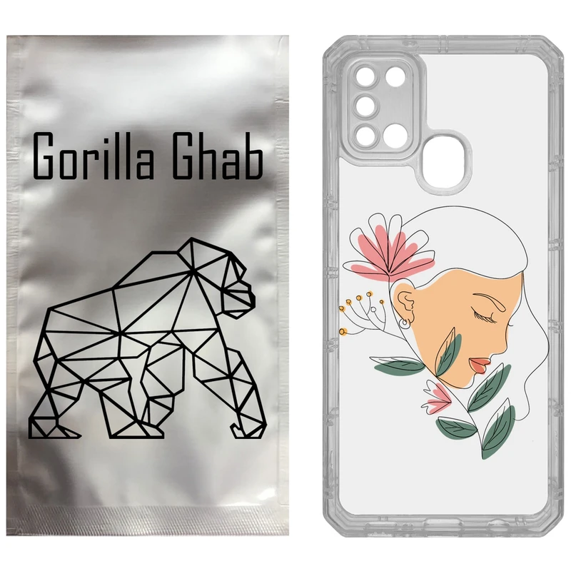 کاور گوریلا قاب مدل CLG کد 53 طرح صورت زن مناسب برای گوشی موبایل سامسونگ Galaxy A21S