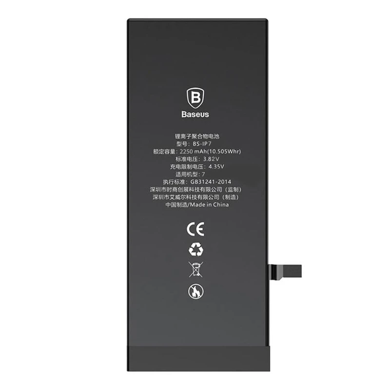 باتری موبایل باسئوس مدل ACCB-BIP7 ظرفیت 2250 میلی آمپر ساعت مناسب برای گوشی موبایل اپل iPhone 7