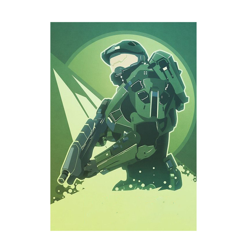 استیکر لپ تاپ و موبایل مدل بازی طرح هیلو مستر چیف Halo Master Chief کد 3726