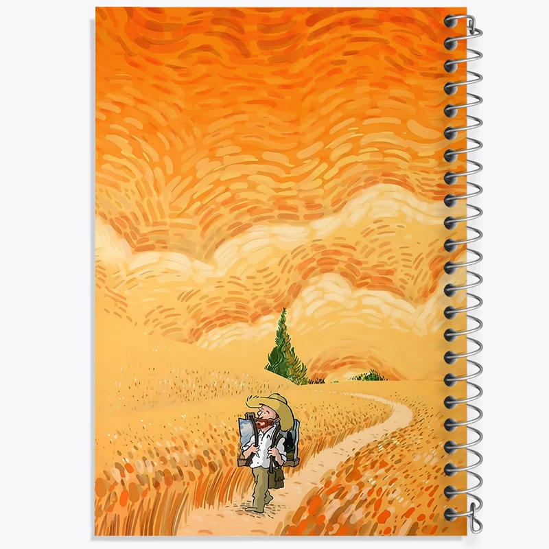 دفتر مشق 50 برگ خندالو طرح ونسان ونگوگ کد F5072