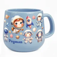 ماگ لاژید طرح پسرک فضانورد مدل اسم پیمان