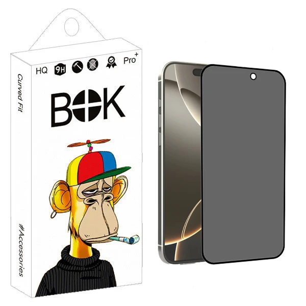 محافظ صفحه نمایش حریم شخصی بوک مدل 005 مناسب برای گوشی موبایل اپل iPhone 16