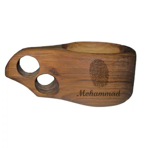 لیوان چوبی مدل اسم محمد