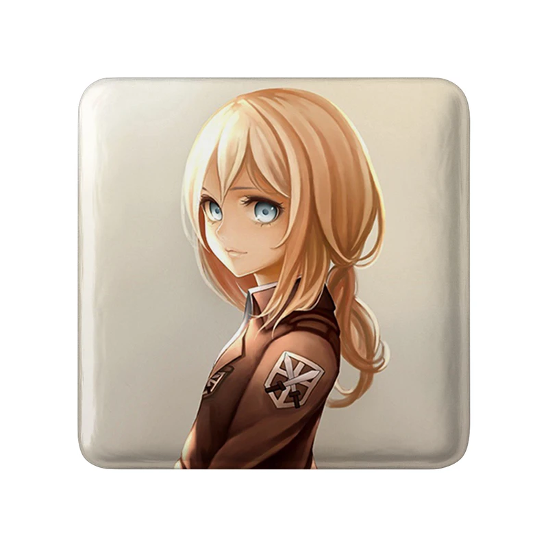 مگنت خندالو طرح هیستوریا انیمه اتک آن تایتان Attack on Titan  مدل مربعی کد 18554