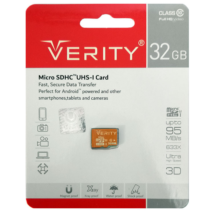 کارت حافظه micro SDHC وریتی مدل high speed کلاس 10 استاندارد UHS-IU1 سرعت 95MBps ظرفیت 32 گیگابایت