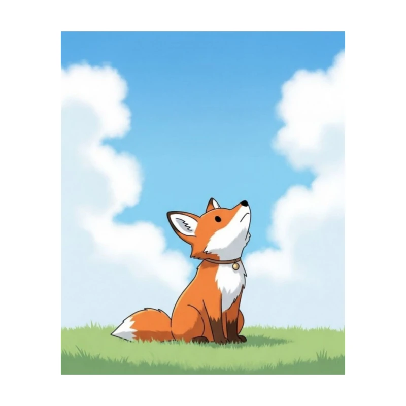 استیکر پارچه و لباس پاد آفرین مدل کارتونی روباه مزرعه بامزه جذاب کد 1389