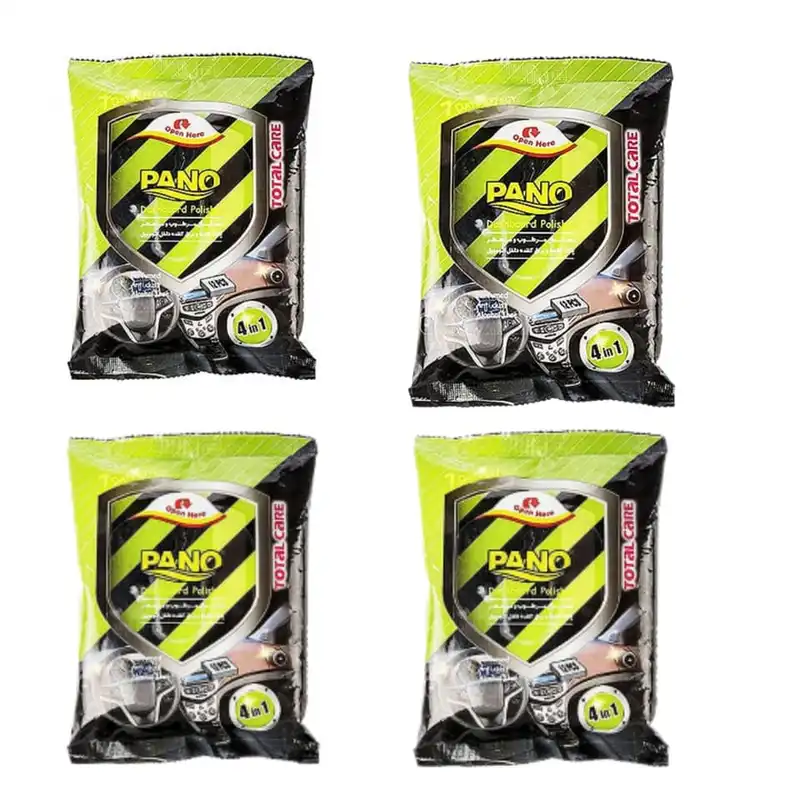 دستمال مرطوب پانو مدل Dashboard Polisher چهار بسته 12 عددی