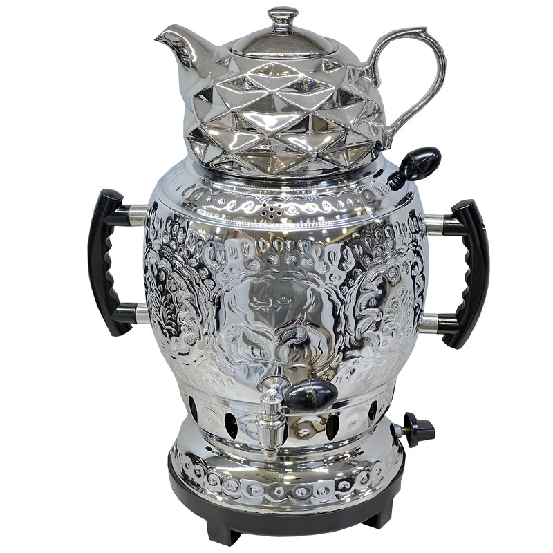 سماور گازی نوین مدل 2025 سه کاره ظرفیت 6 لیتر