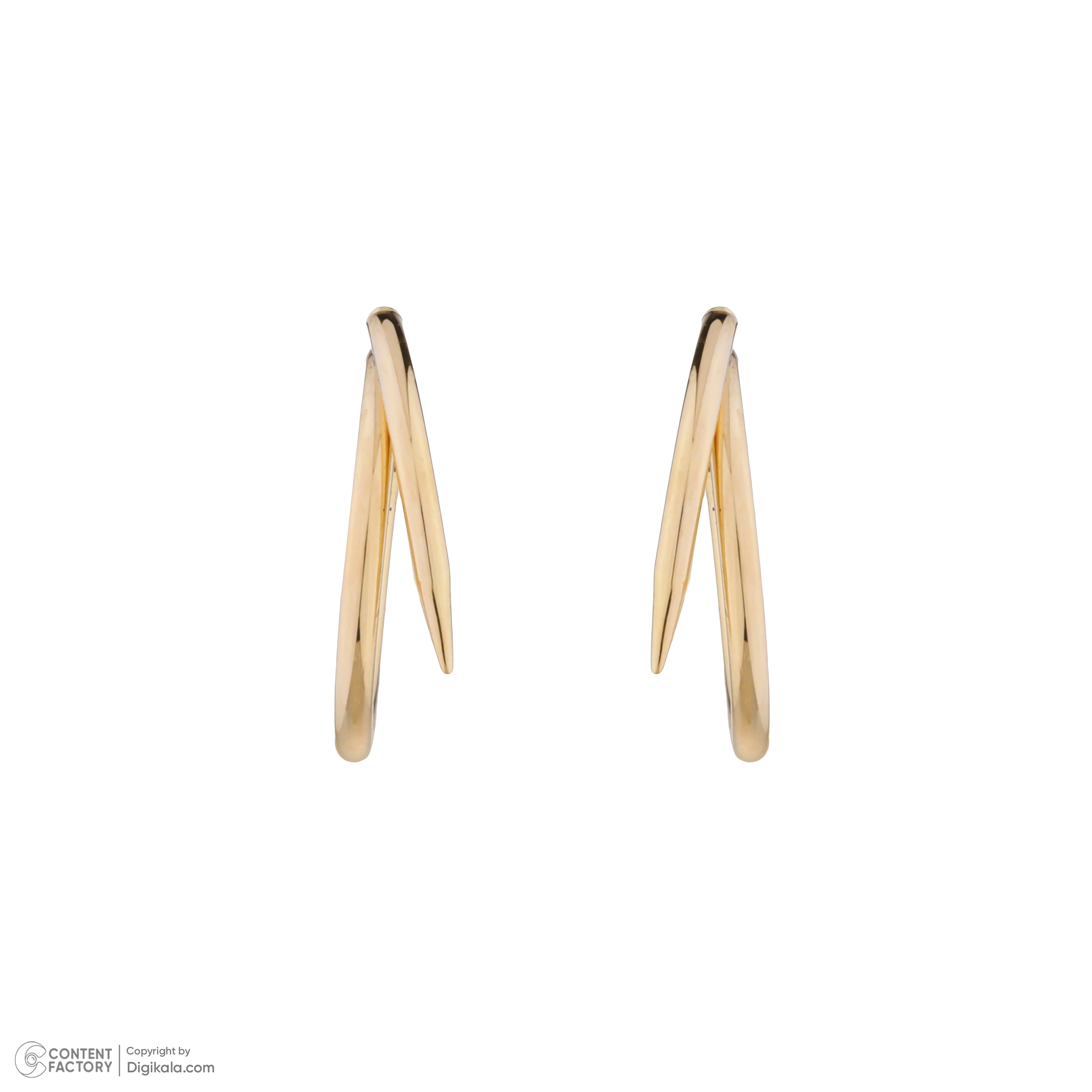 گوشواره طلا 18 عیار زنانه تاج مدل 1117