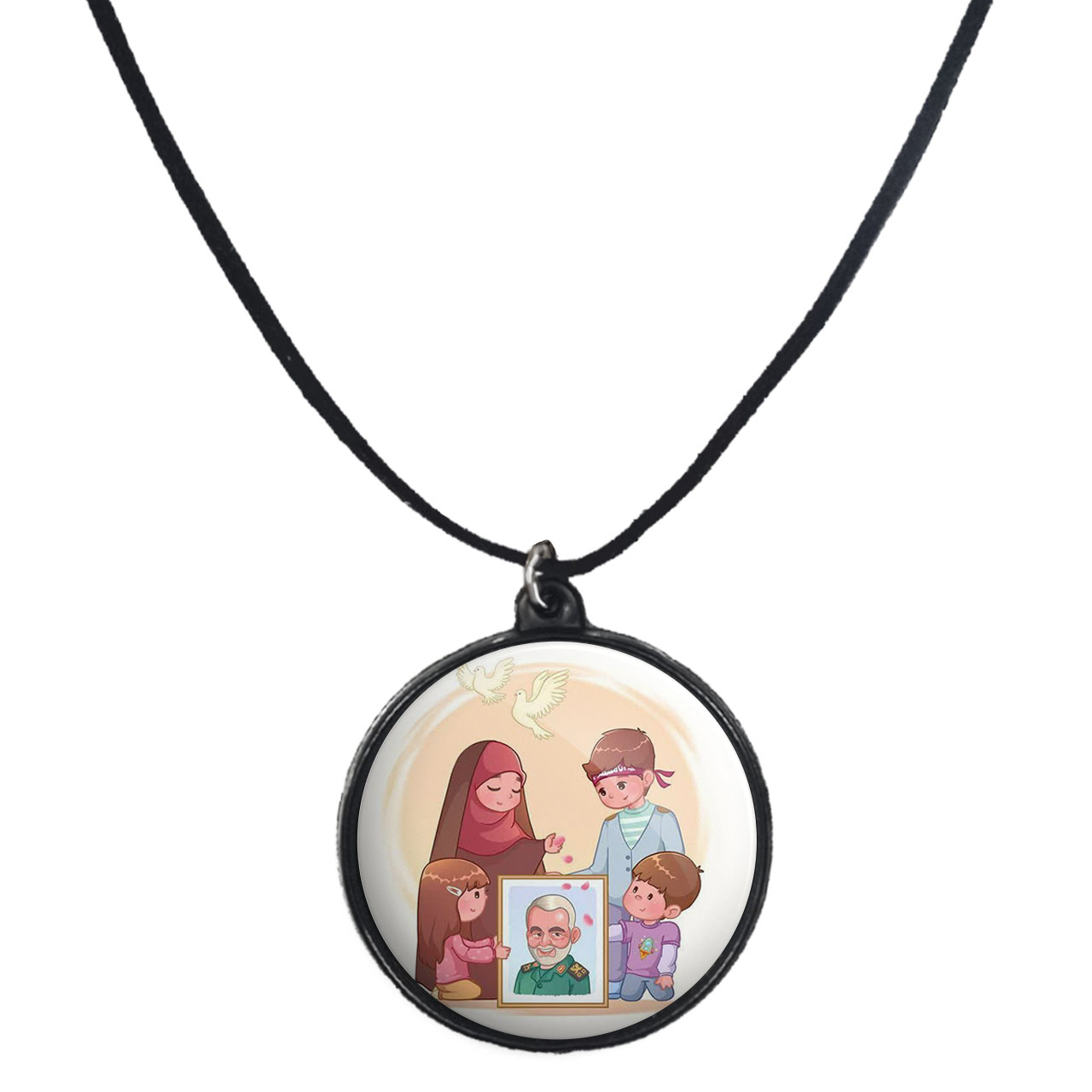 گردنبند پرمانه طرح حجاب کد pmb.24019 مدل دو طرفه