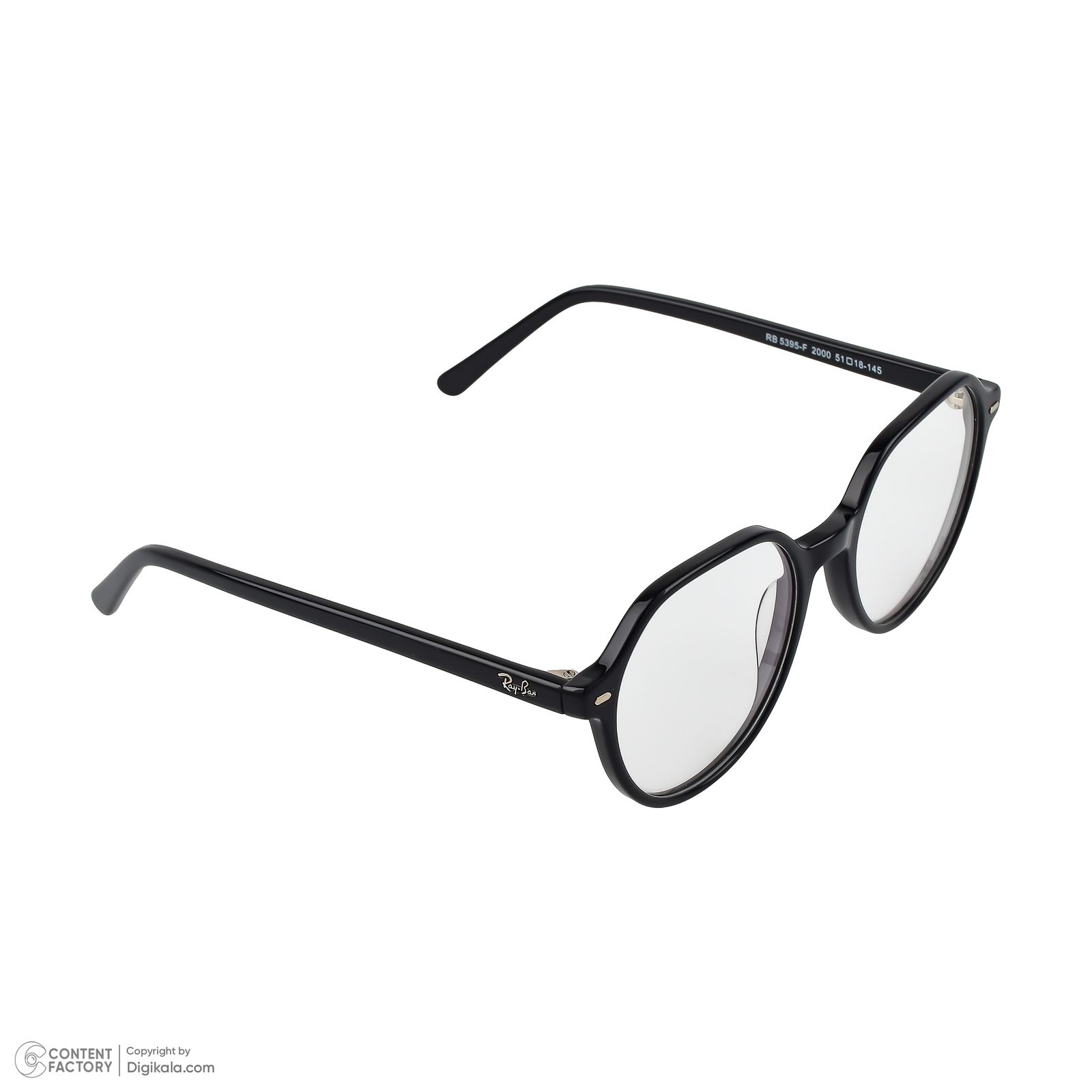 فریم عینک طبی گرد ری بن مدل 0RB5395-F-2000 مناسب برای صورت مربع، مستطیل، قلب و لوزی -  - 4