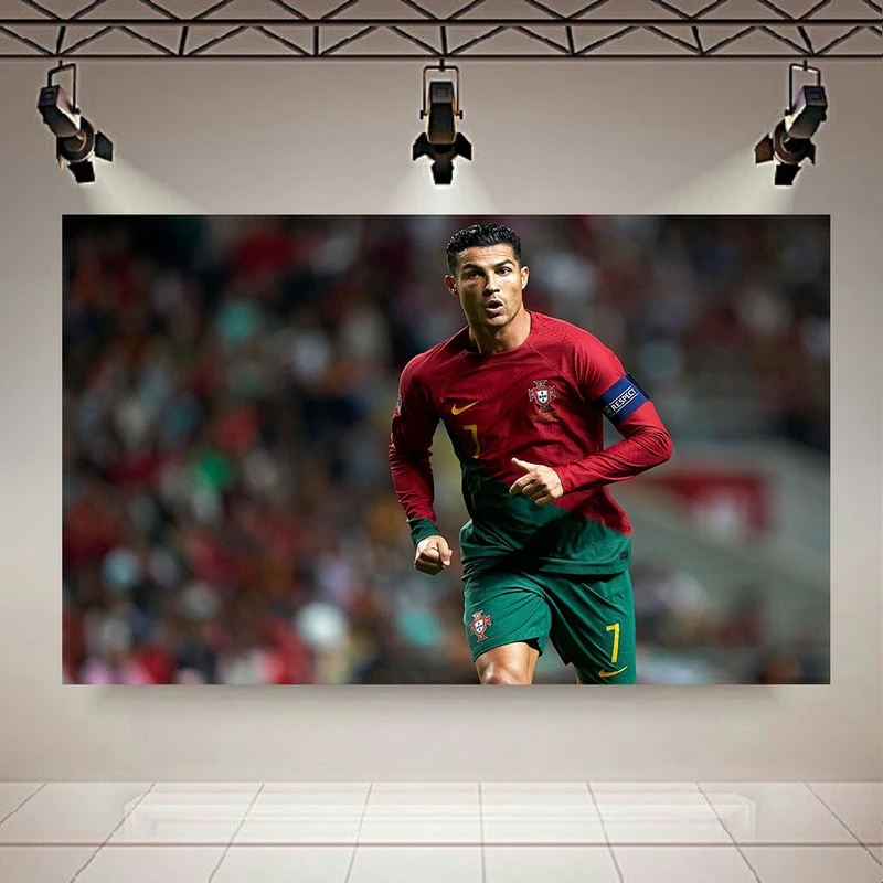 تابلو بوم طرح مخمل رونالدو مدل شماره 7 پرچمدار کد AR304896