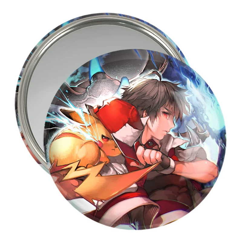 آینه جیبی خندالو مدل ساتوشی و پیکاچو انیمه پوکمون  کد 17380