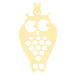 آویز گردنبند طلا 18 عیار زنانه الن نار مدل طرح جغد ELN3668