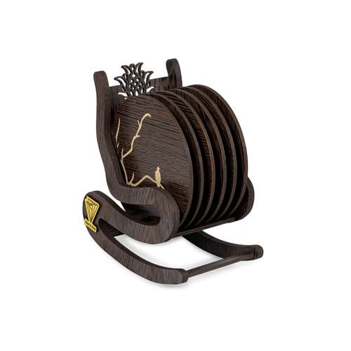 زیرلیوانی نارسی مدل تک پرنده بسته 6 عددی