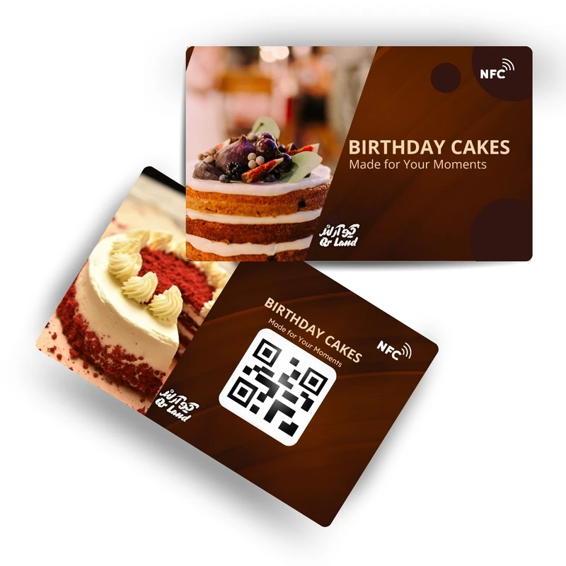 تگ NFC کارتی مدل کارت ویزیت الکترونیکی کیک پزی