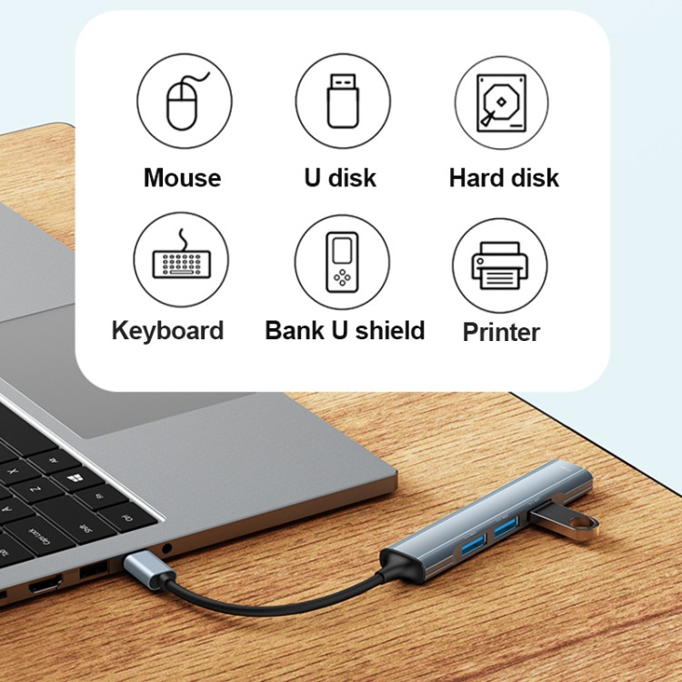 هاب 4 پورت USB-C یسیدو مدل HB17