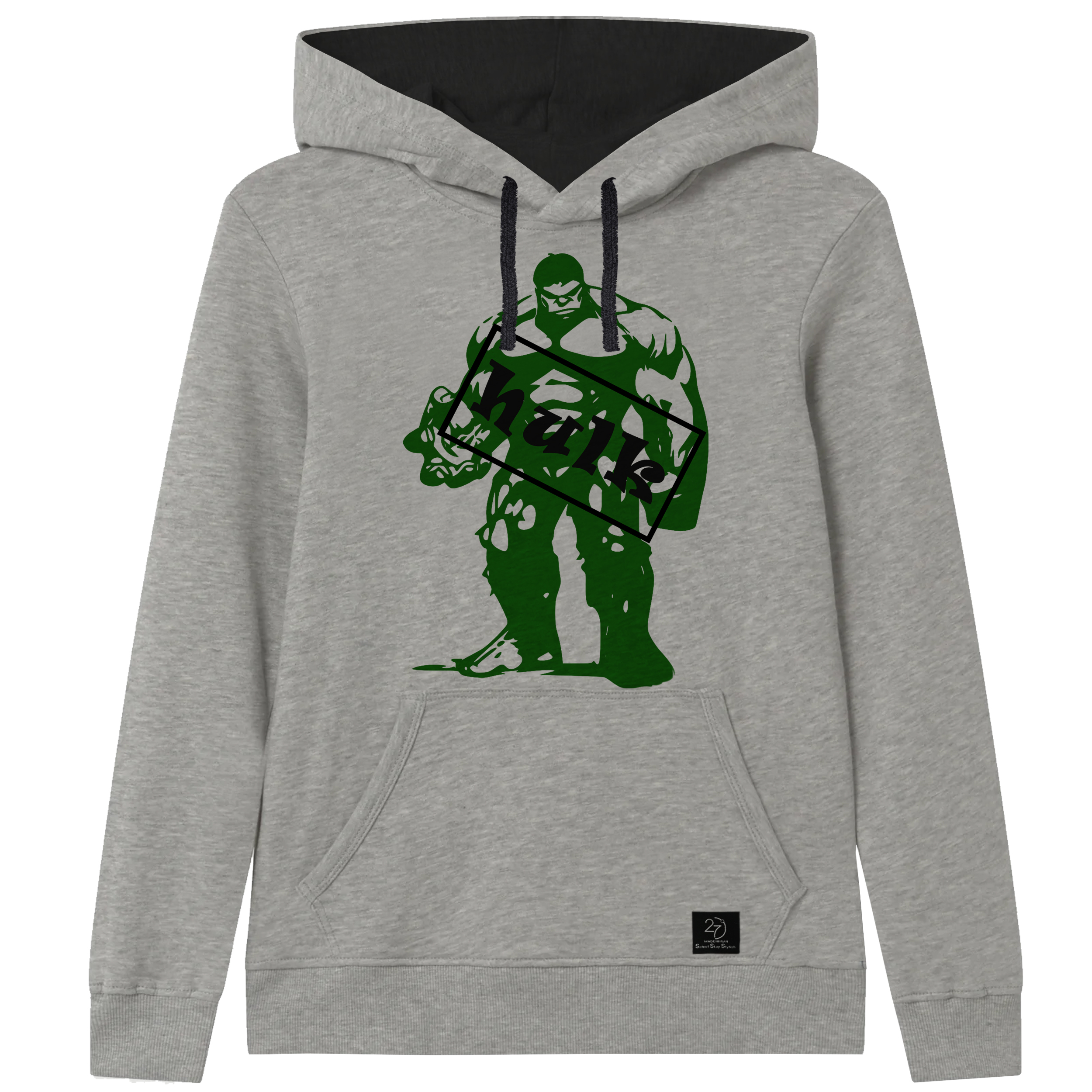 هودی پسرانه 27 طرح HULK کد V31 رنگ طوسی