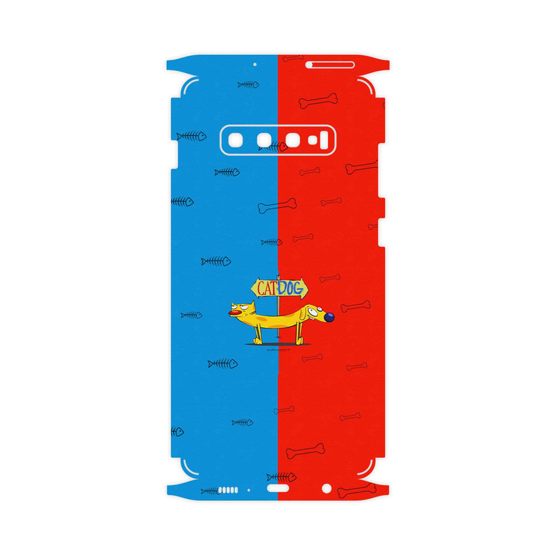 برچسب پوششی ماهوت مدل CatDog-FullSkin مناسب برای گوشی موبایل سامسونگ Galaxy S10 Plus