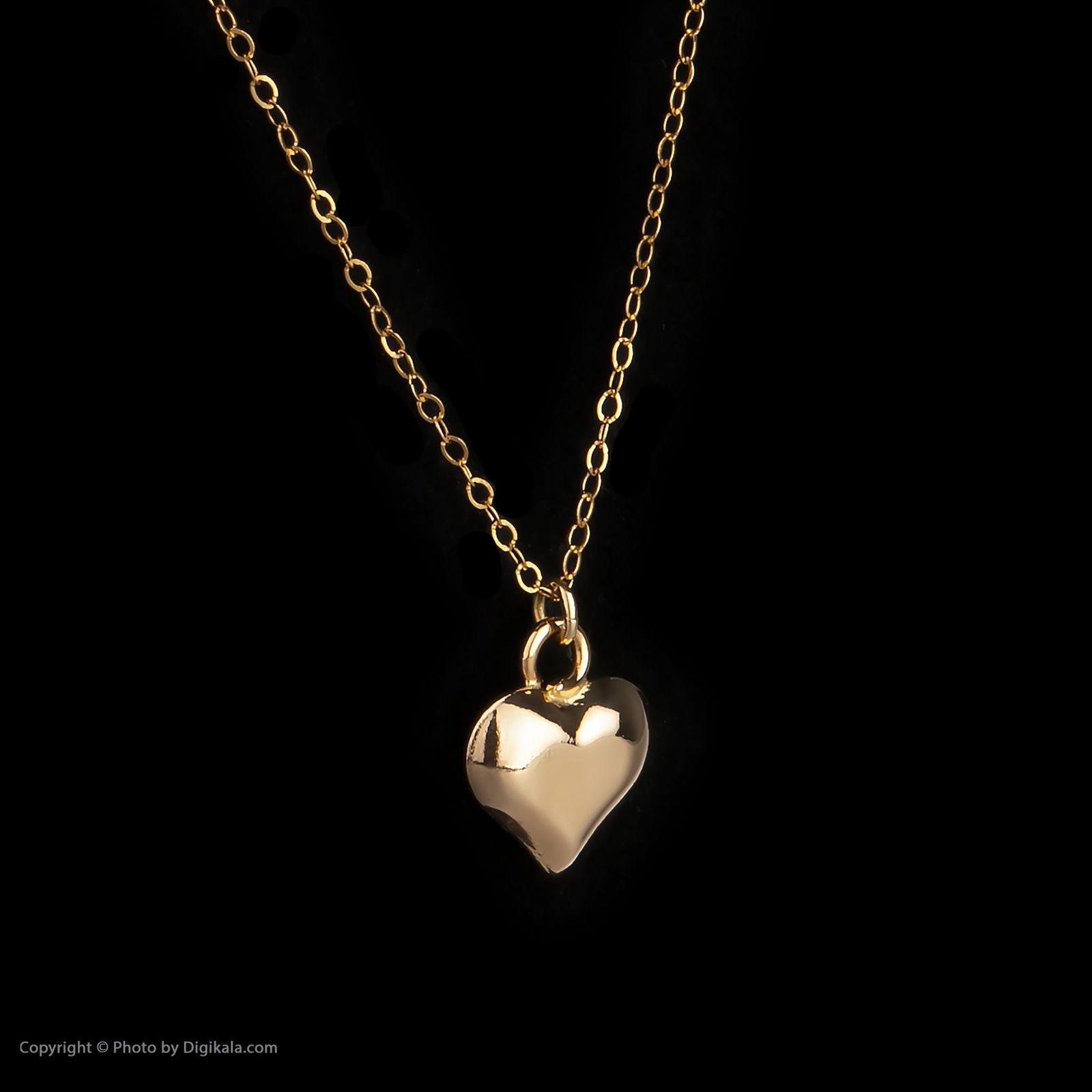 گردنبند طلا 18 عیار زنانه مایا ماهک مدل MM1105 طرح قلب 3 بعدی -  - 3