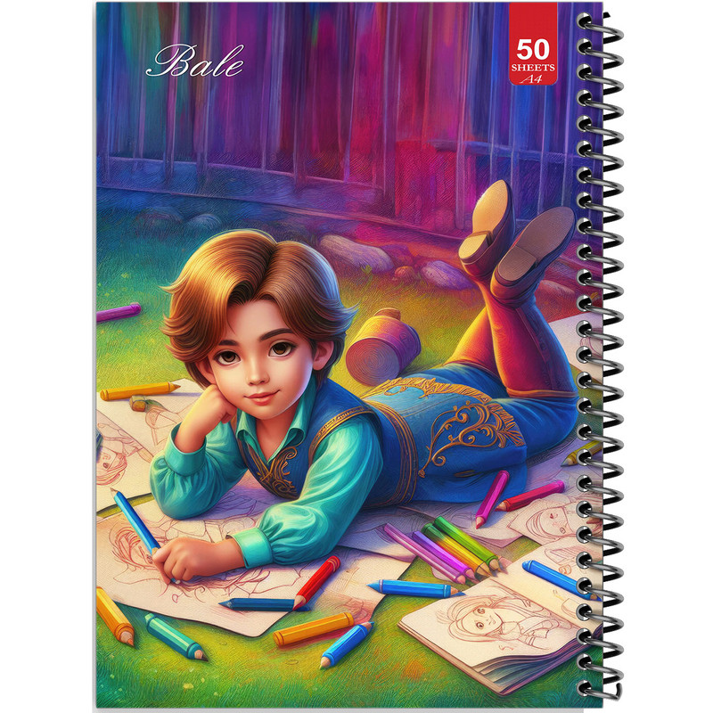 دفتر نقاشی 50 برگ انتشارات بله طرح پسرانه کد A4-L157