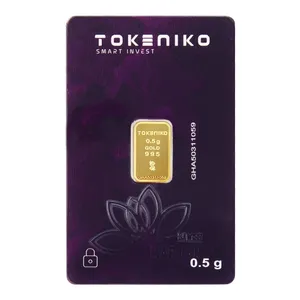 شمش طلا 24 عیار توکنیکو مدل GHA-0.5