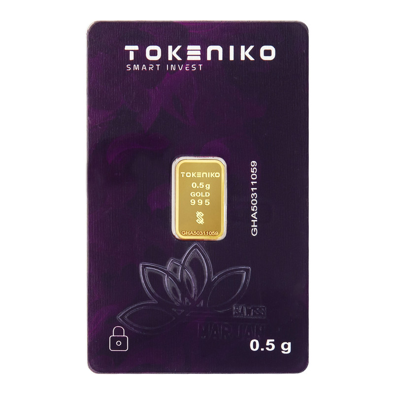 شمش طلا 24 عیار توکنیکو مدل GHA-0.5