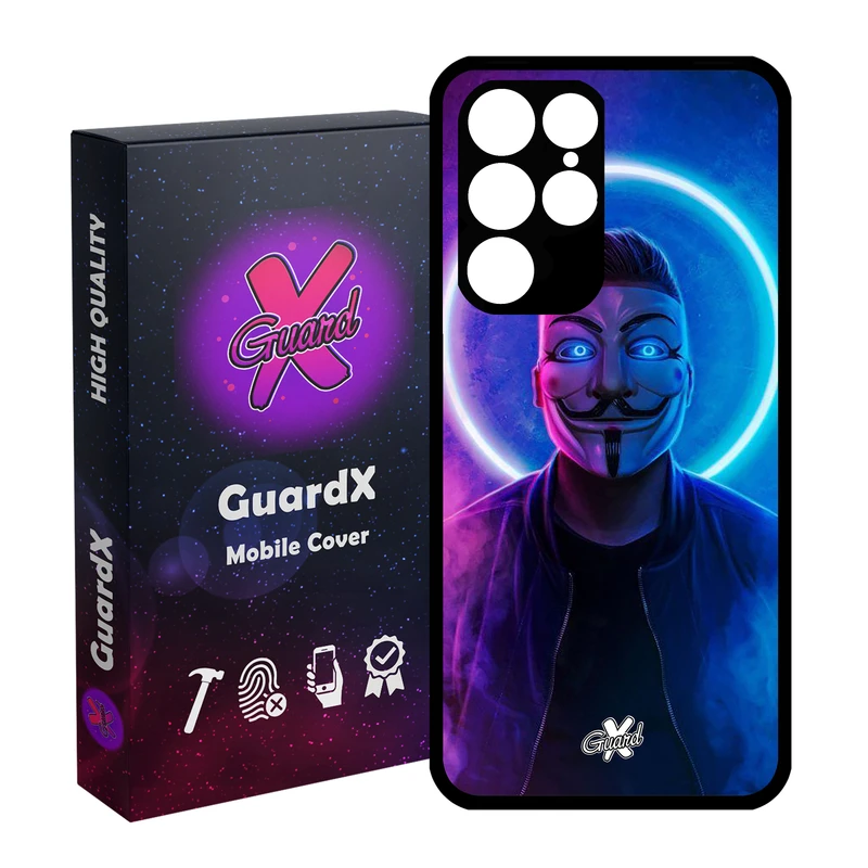 کاور گارد ایکس طرح Anonymous مدل Glass10043 مناسب برای گوشی موبایل سامسونگ Galaxy S22 Ultra