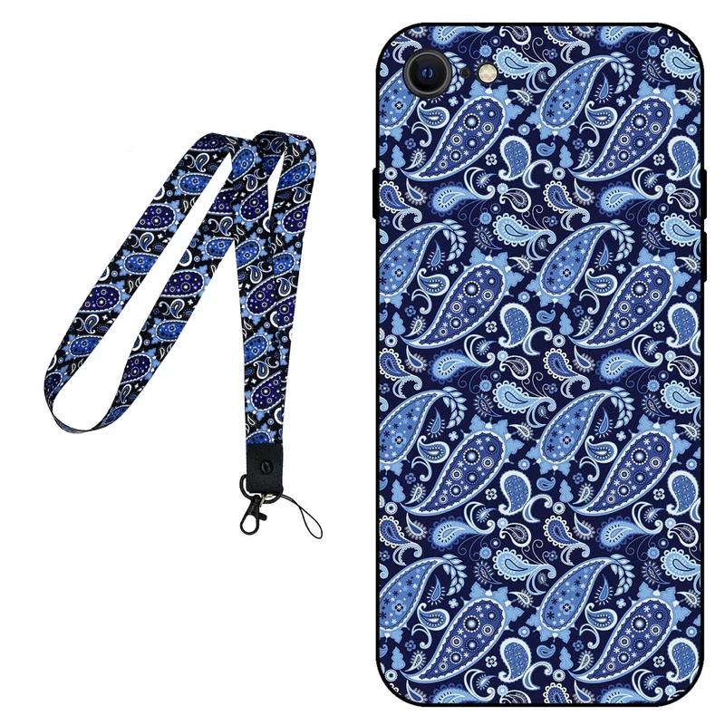 کاور مگافون طرح بته جقه مدل 0026 مناسب برای گوشی موبایل اپل iPhone 7 / 8 به همراه بند گردنی