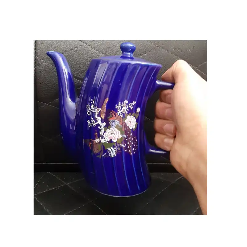 پارچ سرامیکی طرح طاووس و گل کد A2