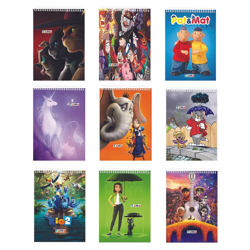 دفتر نقاشی 50 برگ تیما مدل RIO مجموعه 9 عددی