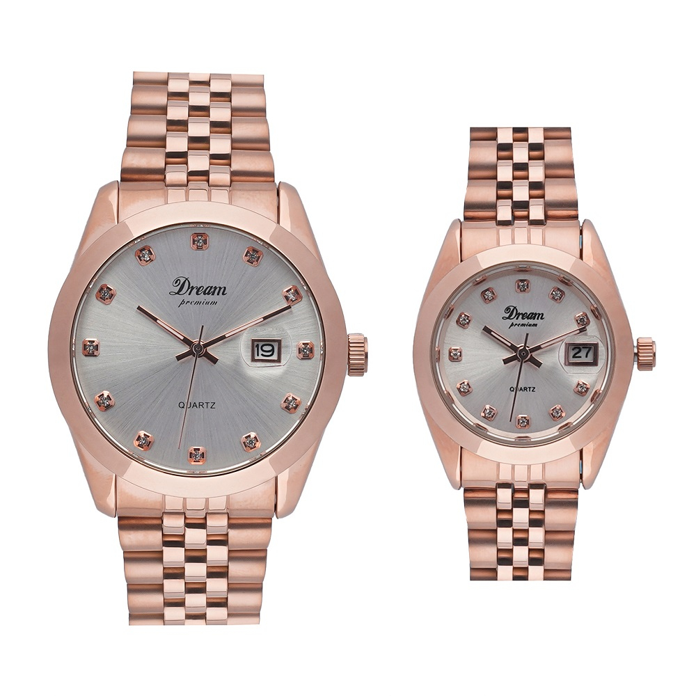 ست ساعت مچی عقربه ای زنانه و مردانه دریم مدل D2795LG-7