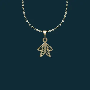 گردنبند طلا 18 عیار زنانه مدوپد مدل هندسی کد AA2-1-1281