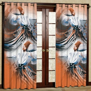 پرده مدل طرح دار هازان پانچی کد 4575 سایز 140x200 سانتی متر