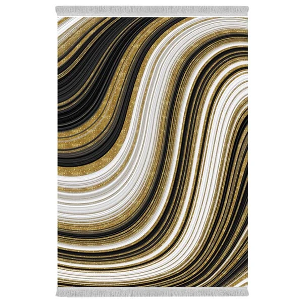 فرش پارچه‌ای دفه مدل فرشینه هازان مخمل طرح فانتزی کد 3210