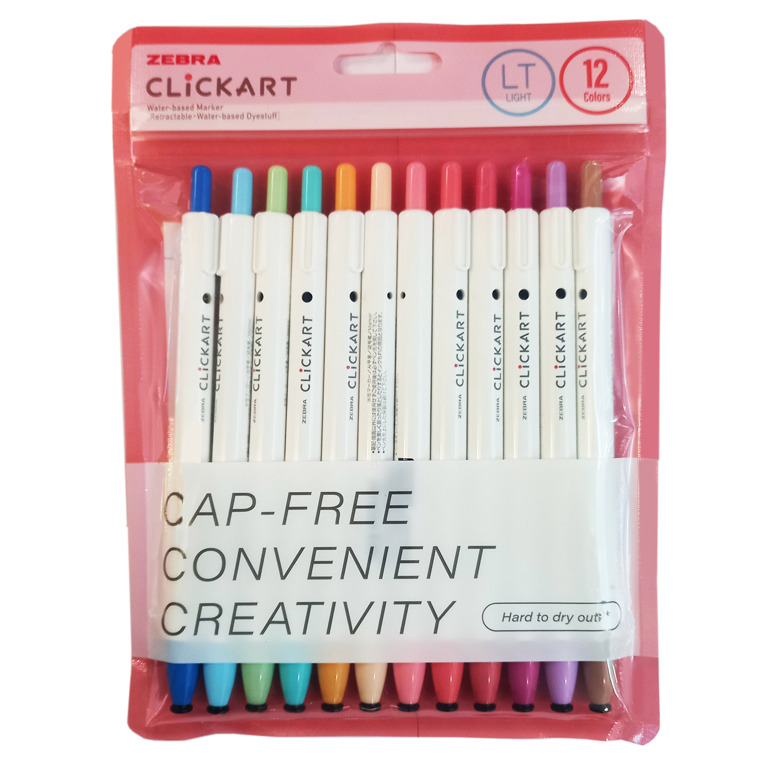 ماژیک علامت گذار زبرا مدل CLICKART بسته 12 عددی