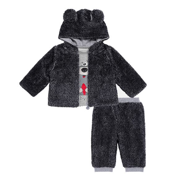 ست 3 تکه لباس نوزادی فیورلا مدل خرس مهربون کد 21552