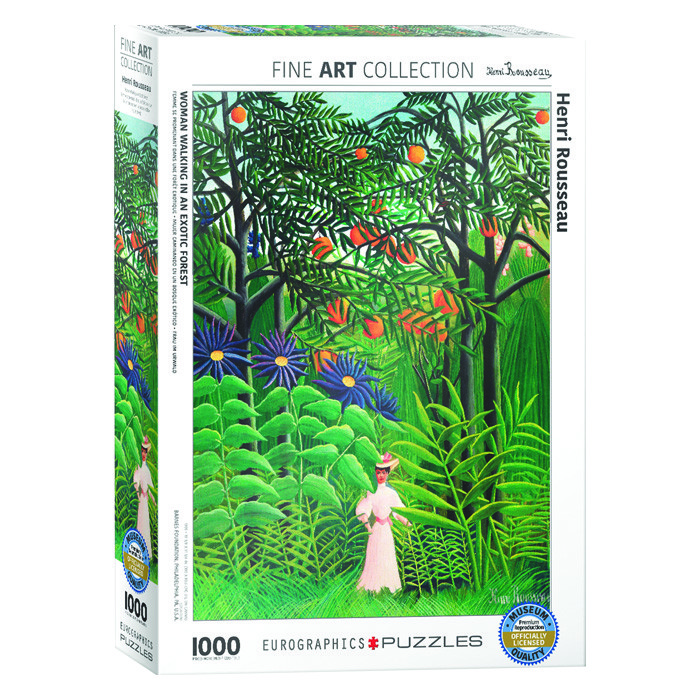 پازل 1000 تکه یوروگرافیکس پازلز طرح Woman in an Exotic Forest كد 60005608