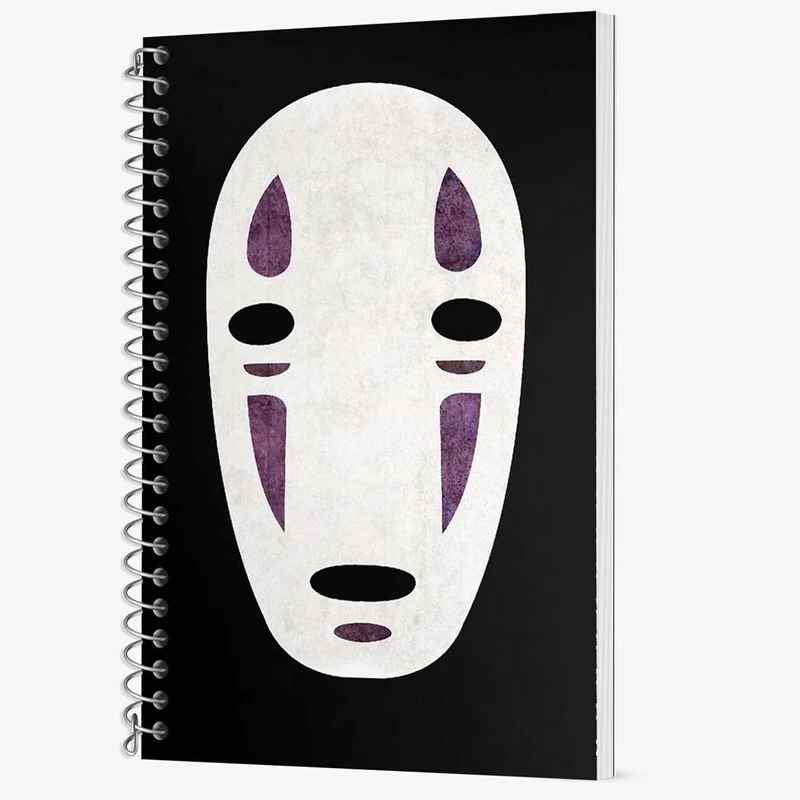 دفتر زبان 50 برگ خندالو مدل سه خط طرح کائوناشی انیمه شهر اشباح Spirited Away کد 4887