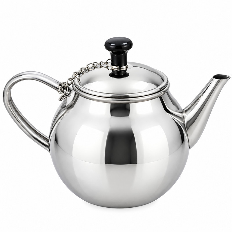 قوری پدیده مدل استیل، گنجایش 0.5 لیتر، ابعاد 9×11×21 سانتی متر،وزن 210 گرم، مناسب شعله مستقیم
