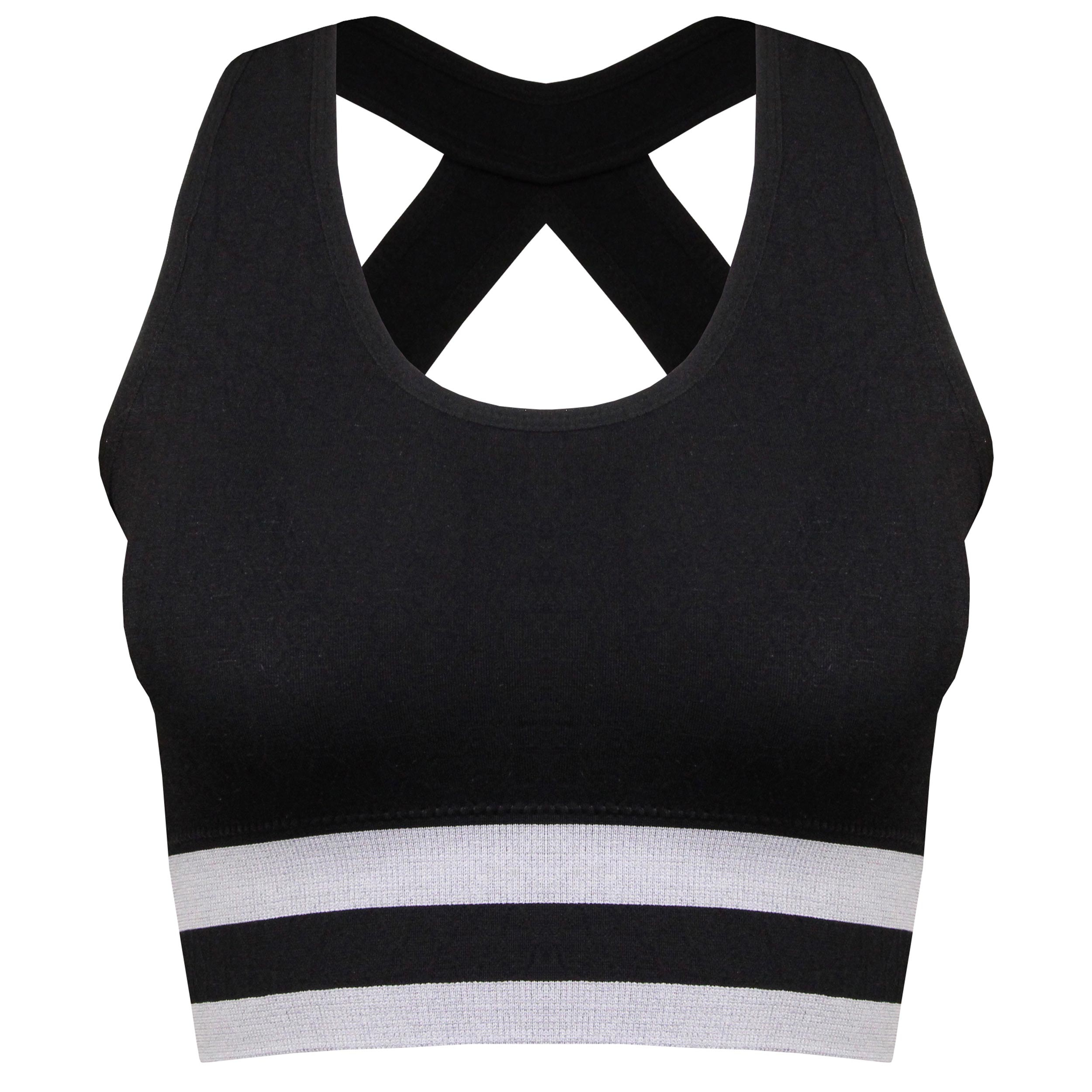 نیم تنه ورزشی زنانه ماییلدا مدل بدون فنر پددار پشت قهرمانی کد 4753 رنگ مشکی