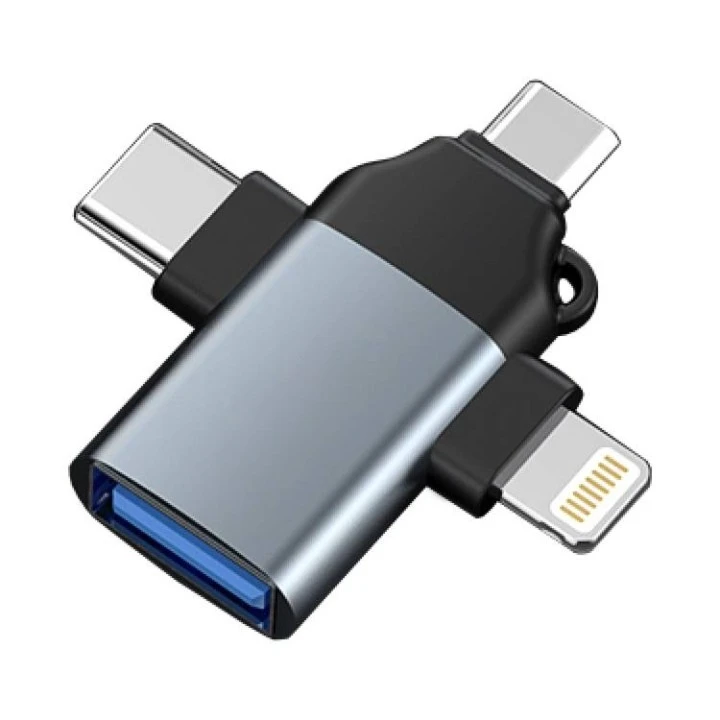 مبدل USB OTG به USB-C/ MICROUSB/ لایتنینگ مدل Fashion