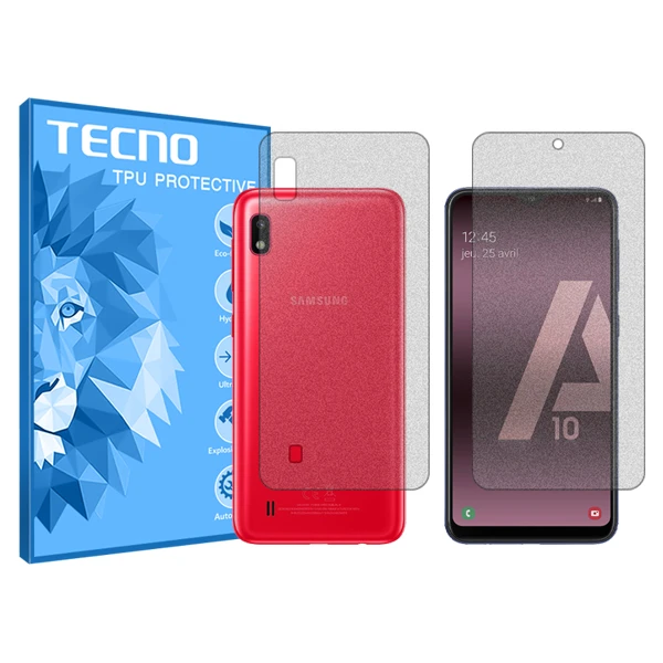 محافظ صفحه نمایش مات تکنو مدل HyMTT مناسب برای گوشی موبایل سامسونگ Galaxy A10 به همراه محافظ پشت گوشی 