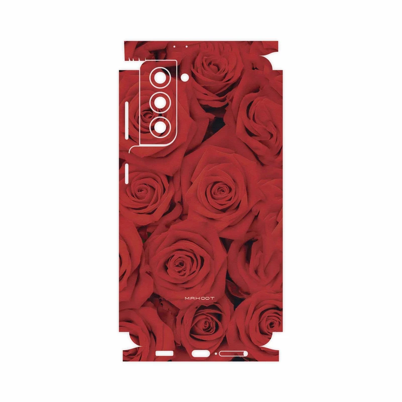 برچسب پوششی ماهوت مدل Red-Flower-FullSkin مناسب برای گوشی موبایل سامسونگ Galaxy S21 5G