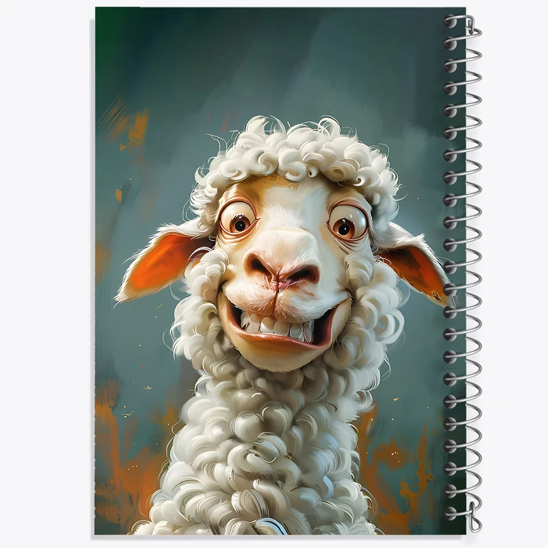 دفتر نقاشی 50 برگ خندالو طرح گوسفند بامزه کد F6622