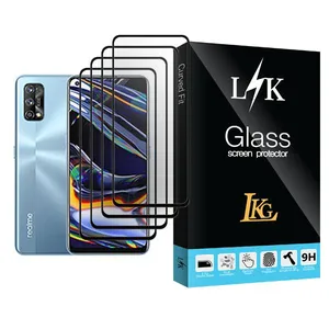 LKG LK Glass MIX004 Screen Protector For Realme 7 Pro Pack Of 4