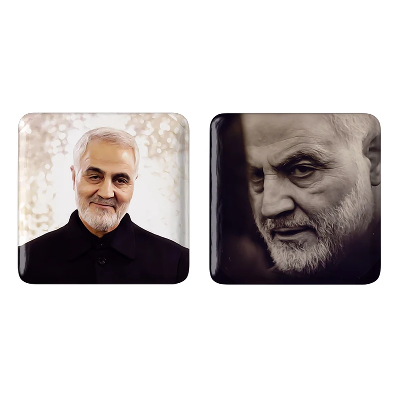 مگنت خندالو مدل سردار قاسم سلیمانی کد 26042599 مجموعه 2 عددی