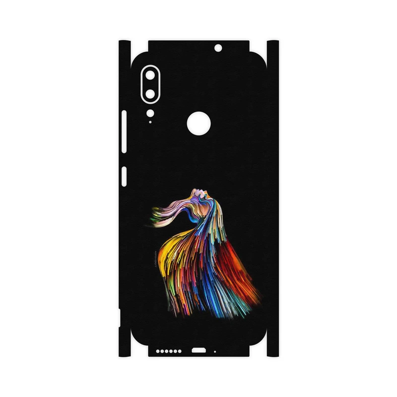 برچسب پوششی ماهوت مدل Rainbow Hair Digital Art-FullSkin مناسب برای گوشی موبایل موتورولا Moto E6 Plus